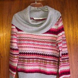 Multicolor turtleneck athleta sweater